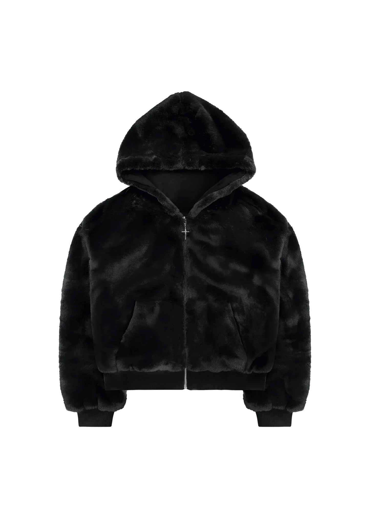 REVERSIBLE FUR ZIP HOODIE - Black Panther