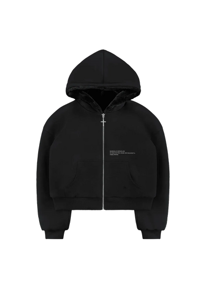 REVERSIBLE FUR ZIP HOODIE - Black Panther